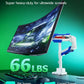 ARES WING Single Monitor Mount with USB, Ultrawide Monitor Arm for 24 to 57 Inch Heavy Duty Curved Screen, Adjustable Gas Spring Monitors Arm Stand up to 66LBS with 75/100/200 Vesa Mount, White