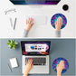 ITNRSIIET Mouse Pad Non-Slip Rubber Base Smooth Surface Stitched Edges Waterproof Durable Compatible with All Mice for Office & Gaming, Desk Accessory, Diameter 8.7 inch, PixelPartyCat