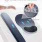 Ergonomic Mouse Pad Wrist Support Set, Memory Foam Keyboard Wrist Rest Set, Keyboard Pad, Non-Slip Base Mousepad（Gradient Blue Black Set）
