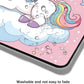 Mouse Pad, Pink Cute Unicorn Mouse Pads for Desk, 9.5" x 7.9" Non-Slip Rubber Base Computer Mousepad with Women, Portable Square Design for Wireless Mouse and Pad Laptop Office & Travel
