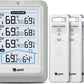 Indoor Outdoor Thermometer Wireless, 4.5 Inch Display Digital Hygrometer Thermometer Temperature Humidity Monitor with 330ft Range Sensor and Adjustable Backlight
