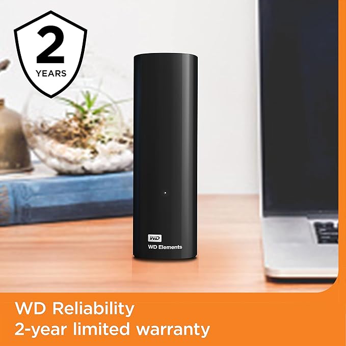 WD 6 TB Elements Desktop External Hard Drive - USB 3.0, Black