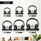 Personalized Headphone Key Holder Wall Mount, Custom Metal Key Rack Key Holder with Name, Deer Cabin Wall Keys Hanger with Hooks for Entryway, Front Door, Hallway, Kitchen, Living Room