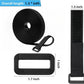 64ft 1.5 Inch Wide Cable Straps, Jumpso Adjustable Fastening Hook and Loop Straps with 50 Buckles, Reusable Nylon Cut-to-Length Cinch Straps for Organizer or Storage, Black