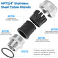 2 Pcs 3/4" NPT Stainless Steel Waterproof Cable Gland, IP68 Waterproof Adjustable Cable Glands, Strain Relief Cord Grip Connectors with Gaskets and Locknut for 13-18mm Cable Diameter
