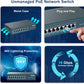 YuanLey 8 Port Gigabit PoE Switch, 8 PoE+ Ports 1000Mbps, 120W 802.3af/at, Metal Fanless Unmanaged Plug and Play