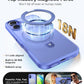 TORRAS Magnetic for iPhone 16 Case with Stand, Built-in Stand Compatible with MagSafe, 3X Military-Grade Protection, Translucent Slim Phone Case for iPhone 16 6.1'', Matte Blue