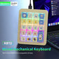 Adventurers K812 Wired Mechanical Numeric Keypad, 19-Key Hot-Swappable RGB Numpad, Macro Programmable, Detachable Type-C Cable, Game/Office Mode Switch – for PC/Laptop/Desktop (Cream White)