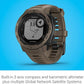 Garmin 010-02064-71 Instinct Tactical, Rugged GPS Watch, Tactical Specific Features, Constructed to U.S. Military Standard 810G for Thermal, Shock and Water Resistance, Tan
