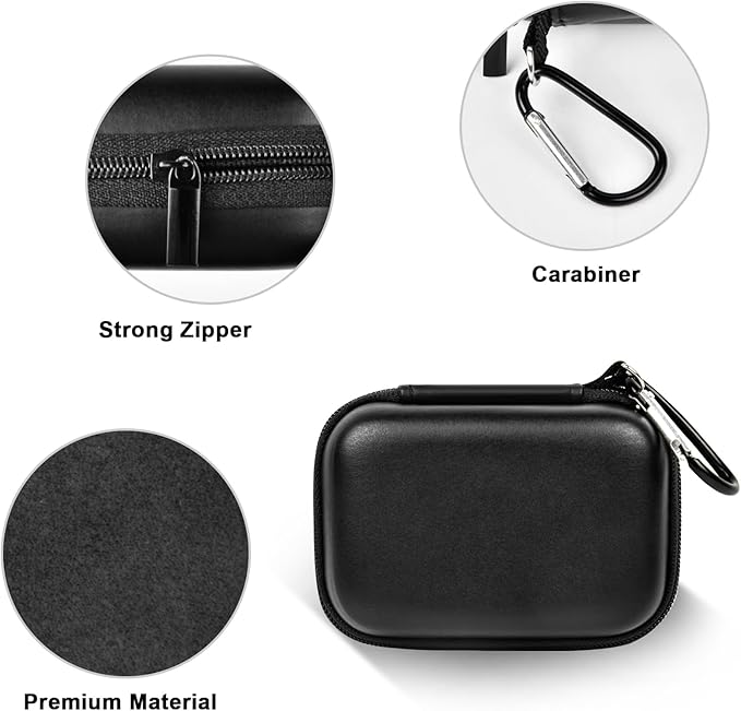 ANKHOH Carrying Case for Crucial X10/ X9 Pro 8TB/ 6TB/ 4TB Portable SSD, 2TB/ 1TB External Solid State Drive Hard Storage Holder Bag with Mesh Pocket Fits for USB-C Cable (Box Only)