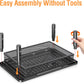 ELIVED 2 Pack Monitor Stand Riser with Drawer, 3 Height Adjustable with Larger Storage Space for Home and Office Supplies, Metal Desktop Stand for Laptop Computer Printer PC iMac