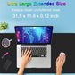 Large Mouse Pad, (31.5X11.8In) Durable Non-Slip Natural Rubber Base Desk Mousepad with Stitched Edges, Waterproof Computer Keyboard Pad Mat for Esports Pros/Gamer/Desktop/Office/Home - Black