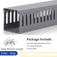 ZhiYo 99in(6X L16.5in) Professional Server Rack Cable Management Raceway, H2in x W2in Cable Raceway Kit, Electrically Safe PVC Open Slot Wire Raceway for Under Desk/Computer/Network Cords, Grey