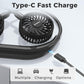Portable Neck Fan, 2600mAh Battery Operated Ultra Quiet Hands Free USB Fan with Strong Wind, 360° Adjustable High Flexibility Wearable Personal Fan for Home Office Outdoor Travel (Black)