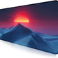 Mountain Peak Beautiful Scenery Game XXL Mouse Pad, Sunset Hill Extended Computer Decorative Table Pad with Stitched Edge Anti Slip Base Mouse Pad 35.4 x 15.7 x 0.12 Inches