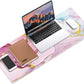 Galdas Gaming Mouse Pad Cool Flash Pattern XXL XL Large Mouse Pad Long Extended Mousepad Desk Pad Non-Slip Rubber Mice Pads Stitched Edges Thin Pad (31.5x11.8x0.12 Inch) (Pink Marble Pattern)