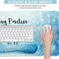Large Mouse Pad and Keyboard Wrist Rest, Desk Pad for Keyboard and Mouse, 4-in-1 Large Gaming Mouse Pad with Wrist Support for Home Office Study Game-Stay Positive