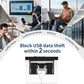 12PCS USB Metal Port Lock Blocker with 1 Key - Secure USB-A Port Protector for PC/Laptop, Anti-Theft Data Security Lock, Dust & Moisture Proof Cover, Removable Type-A Connector Black