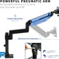 VIVO Premium Aluminum Tall Extended Monitor Arm for Ultrawide Monitors up to 49 inches and 33 lbs, USB Single Desk Mount Stand, Pneumatic Height Adjust, Max VESA 100x100, Black, STAND-V101GTU