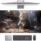 Lotus Cat XL Extended Large Gaming Mouse Pad - Black Magic Mystical Zone Gaming Desk Mat - Computer Laptop Keyboard and Mouse Mat Desktop Protector - 31.5 x 15.8 in