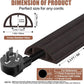 Floor Cord Cover Self Adhesive Cord Hider,3.3FT Cable Management, Extension Strip Protector for Wires, Prevent Cable Trips for Offices, Gyms, Exhibitions Cavity:0.39"(W) x 0.27"(H) Black Wood