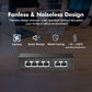 6 Port Mini PoE Switch with 4 PoE+, 2 Uplink, 10/100Mbps Ethernet, 65W 802.3af/at PoE, Fanless Metal Plug & Play PoE+ YuLinca Network Switch