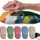 Ergonomic Raised Mouse Pad Wrist Support with Bilateral Slope Memory Foam Mousepad for Wrist Rest and Carpal Tunnel Pain Relief 11.8x7.9〃Colorful Lines