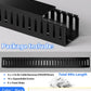 ZhiYo 99in(6X L16.5in) Professional Server Rack Cable Management Raceway, H2in x W2in Cable Raceway Kit, Electrically Safe PVC Open Slot Wire Raceway for Under Desk/Computer/Network Cords, Black