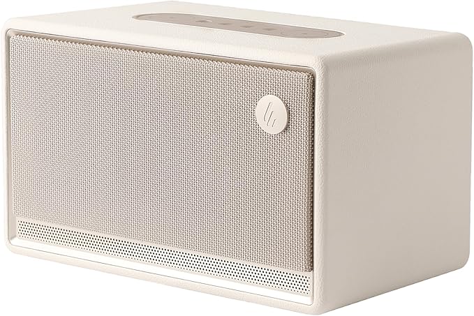 Edifier ES300 Tabletop Wireless Speaker, Hi-Res Audio Bluetooth 5.3 & 12H Long Playtime, Crystal Clear Sound Multiple Connectivity for Home Office Outdoor Desktop (Ivory)