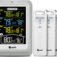 Indoor Outdoor Thermometer Wireless, 4.5 Inch Display Digital Hygrometer Thermometer Temperature Humidity Monitor with 330ft Range Sensor and Adjustable Backlight (Multi)