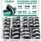 68PCS Cable Clamps Assortment Kit,7 Sizes Stainless Steel Rubber Coated Cushioned Insulated Cable Clamps-Metal Wire Clamps,Pipe Clamps for Tube,Lines