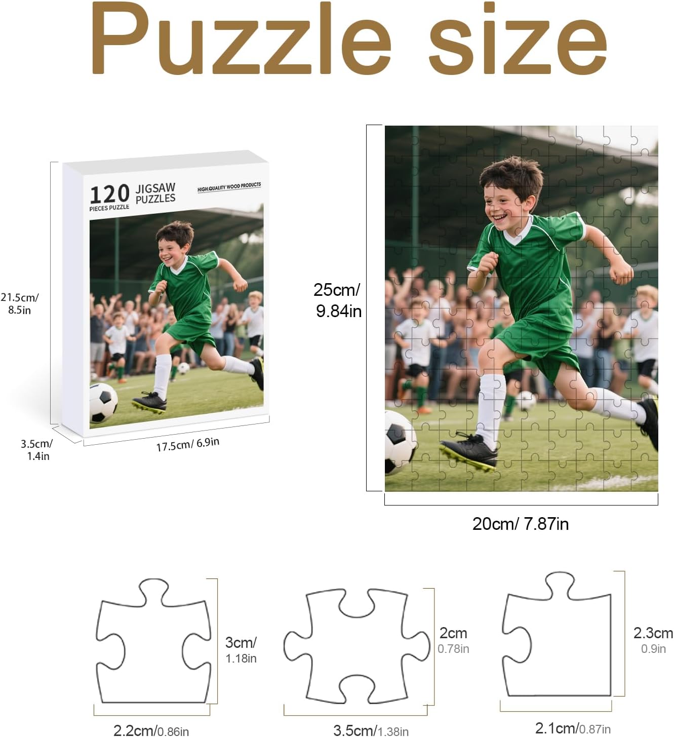 Personalized Photo Puzzle with Glossy Finish – Custom Jigsaw Puzzle 120/200/300/500/1000/1500 Pieces for Family, Couples, Pets, Birthdays, and Weddings (120-Vertical)