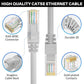 Cat5e Ethernet Cable 50 FT, Long Cat 5e Internet Cable, Grey Snagless Patch Cord, Flexible, Network, LAN, PoE, Standard RJ45 Connector for PC, Server, Router, Modem, TV, PS5 - with 15 Cable Ties
