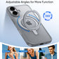 MAGIC JOHN 360° Rotatable Magnetic Invisible Stand for iPhone 16 Case [Camera Control Button] [Compatible with MagSafe] 16FT Shockof for iPhone 16 Case with Kickstand, Gray