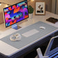 Non-Slip Desk Pad,Mouse Pad,Waterproof PVC Leather Desk Table Protector,Non-Slip PU Leather Desk Blotter, Easy Clean Laptop Desk Writing Mat for Office Work/Home/Decor(Light Grey, 24" x 13.7")