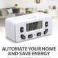 Fosmon 24 Hour Programmable Digital Timer Outlet (2 Pack), ON/Off Program, LCD Display, Mini Indoor Single Plug-in, 125V 15A for Seasonal Light, Lamp, Heater, Portable Fan, Aquarium