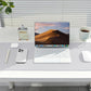ALOANES Silvery Waterproof Desk Mat, Large Mouse Pad with Extended Mouse Mat, with Anti Slip Base, Stitched Edge, Grain Jacquard Surface, Perfect for Gamer, Office & Home, 3XL(15.74''x35.43''x0.12'')