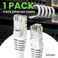 GEARit Cat 6 Ethernet Cable (1-Pack 50 Feet) Cat6 Network Patch, 10Gbps, RJ45, Snagless Cord, Gold-Plated Connectors, Internet for PC, TV, Tablet, Router, Printer, Servers, IT Data Center - White