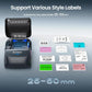 CLABEL Thermal Label Maker Machine: 221B Bluetooth Label Maker Machine with Tape Mini Sticker Printer Barcode Printer Compatible with Smartphone with 1 Roll 40x30mm Label (Blue)
