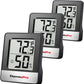 ThermoPro TP49 3 Pieces Digital Hygrometer Indoor Thermometer Humidity Meter Mini Hygrometer Thermometer with Temperature and Humidity Monitor Room Thermometer, Black