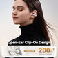 JOYROOM OE3 Open Ear Earbuds, Wireless Clip On Earbuds Headphones, Auto L-R Recognition, Omni Tap Control, Immersive Sound, Ultra-Light 4.9g Fit, Comfortable for Workouts and Daily Use, (Silver White)