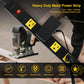 SURAIELEC 12 Outlet Long Metal Power Strip, 15 FT Cord Surge Protector, Angled Flat Plug, Wide Spaced Outlet Power Bar, 15A Breaker, Wall Mountable, Industrial Heavy Duty for Work Bench, Shop, Garage