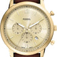 Fossil Men's Neutra Quartz Stainless Steel and Leather Chronograph Watch