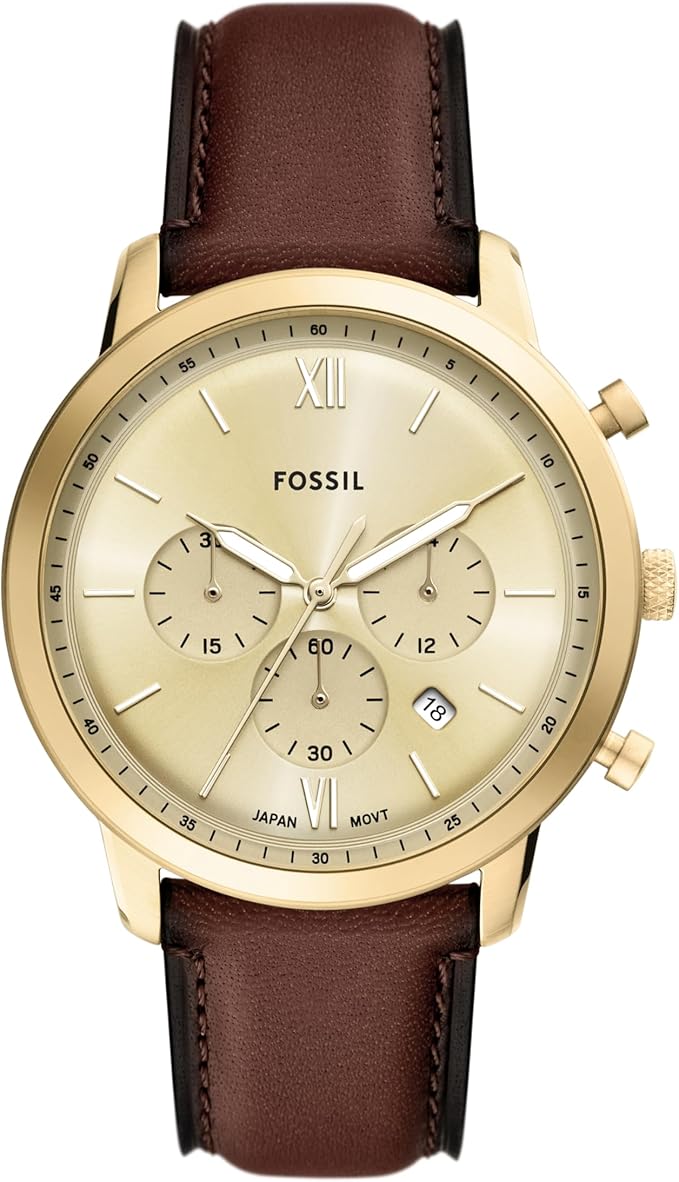 Fossil Men's Neutra Quartz Stainless Steel and Leather Chronograph Watch