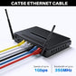 Cat5e Ethernet Cable 25 FT, Cat 5e Internet Cable, Blue Snagless Patch Cord, Flexible, Network, LAN, PoE, Standard RJ45 Connector for PC, Server, Router, Modem, TV, PS5 - with 15 Cable Ties