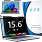 PYS Magnetic Laptop Privacy Screen Filter 15.6 Inch 16:9 - Detachable Computer Screen Privacy Shield, Anti-Glare Blue Light, Removable 15.6" Screen Protector for Lenovo, HP, Dell, Acer, ASUS