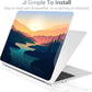 Batianda Premium Case for New MacBook Air 15 inch 2025 M4 2024 2023 with M3 M2 Chip Model A3241/A3114/A2941, Designed Protective Plastic Hardshell & Keyboard Cover & Screen Protector, Dawn