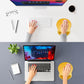 ITNRSIIET Ergonomic Mouse Pad with Comfort Gel Wrist Rest, Non-Slip PU Base, Smooth Textured Surface, Reduces Hand Fatigue & Wrist Pain, 8.7 x 7.2 Inch for Office Gaming Home, Yellow Gradient