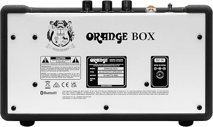 Orange Box - Portable Bluetooth Speaker Delivering Studio Audio Sound, 15M Range, 50W RMS Power, Long Battery Life, iOS & Android Connectivity - Great for Picnics, Festivals, BBQs and Holidays