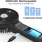 PANERGY Handheld Misting Fan – Rechargeable Battery Operated,Handheld Personal Fan with Mist Spray, Electric Hand Fans, 180° Foldable Mister Fans for Travel, Camping, Disney, Concerts, Office(Black)